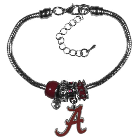 Siskiyou Sports (CBBR13) NCAA Alabama Crimson Tide Euro Bead Bracelet, Maroon