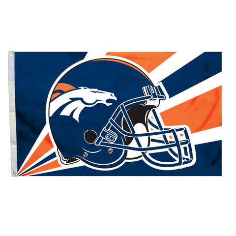 Fremont Die Denver Broncos 3' x 5' Helmet Flag