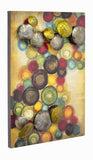 ArtFuzz Small Vertical Wall Panel with 3D Metal Circles - Metallic Multi Color in Metallic Multi Color