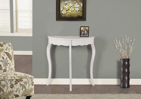32 inch Antique White MDF and Solid Wood Accent Table