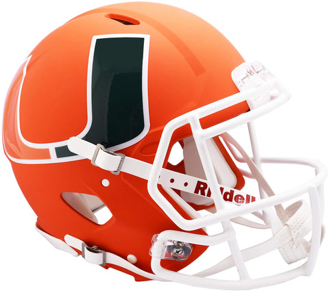 Riddell NCAA Miami Hurricanes Mini Helmetamp Alternate, Team Colors, One Size