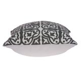 ArtFuzz 20 inch X 0.5 inch X 20 inch Stunning Traditional Gray and White Pillow Cover