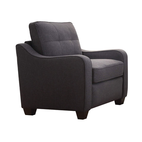 ArtFuzz 30 inch X 31 inch X 35 inch Gray Linen Upholstery Chair