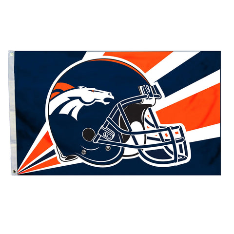 Fremont Die Denver Broncos 3' x 5' Helmet Flag
