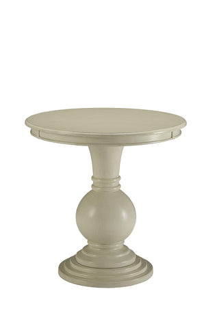 26 inch X 26 inch X 26 inch Antique White Wood Veneer Side Table