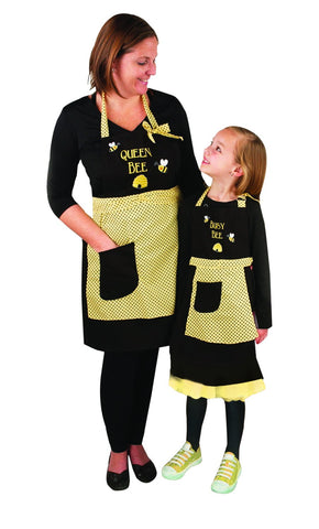 MWW Queen Bee & Busy Bee Apron Sets 2 Pc Set