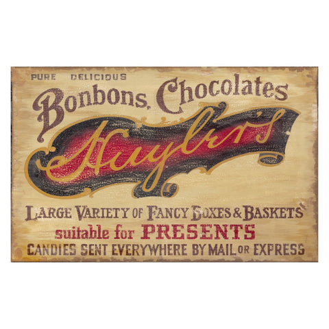 Red Horse Signs LLC Chocolate Shop Wall Art - 26W x 15H in. Multicolor - PP-987