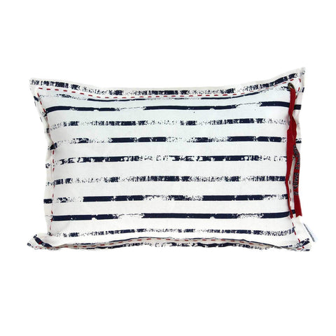 ArtFuzz 20 inch X 6 inch X 14 inch Nautical White Pillow Cover with Poly Insert