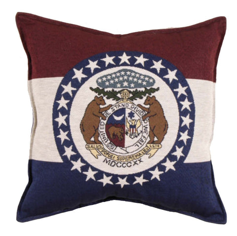 Simply Flag of Missouri Tapestry Pillow