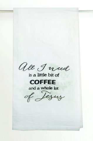 MWW Coffee and Jesus Tea Towel 6 Set of 6