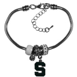 Siskiyou NCAA Michigan State Spartans Euro Bead Bracelet