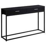 ArtFuzz 32 inch Black MDF and Black Metal Accent Table