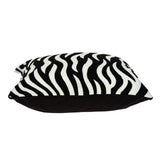 ArtFuzz 20 inch X 7 inch X 20 inch Transitional Black and White Zebra Pillow Cover with Poly Insert