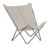 ArtFuzz Lounge Chair - Titane Steel Frame - Latte Hedona Fabric