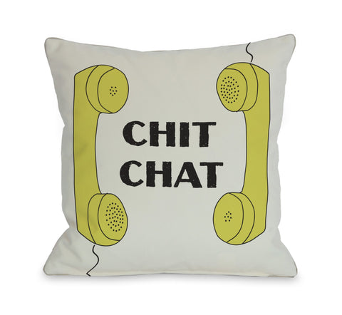 One Bella Casa Chit Chat Throw Pillow by OBC 18 X 18
