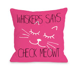 Cat Says Check Meowt Personalized Throw Pillow by OBC 18 X 18