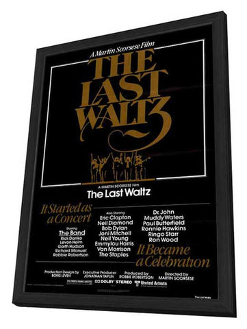 Last Waltz 27 x 40 Movie Poster - Style A - in Deluxe Wood Frame