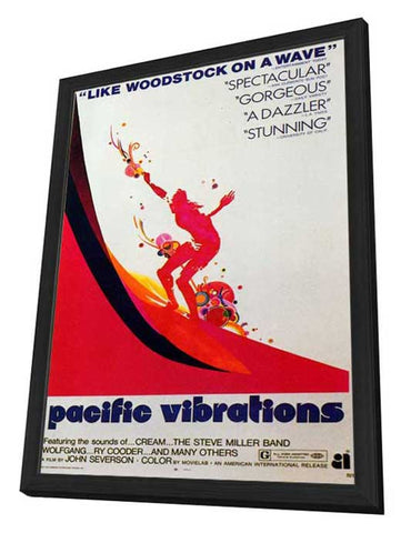 Pacific Vibrations 27 x 40 Movie Poster - Style A - in Deluxe Wood Frame