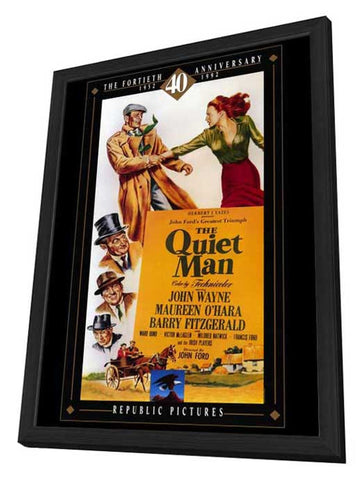 The Quiet Man 27 x 40 Movie Poster - Style B - in Deluxe Wood Frame