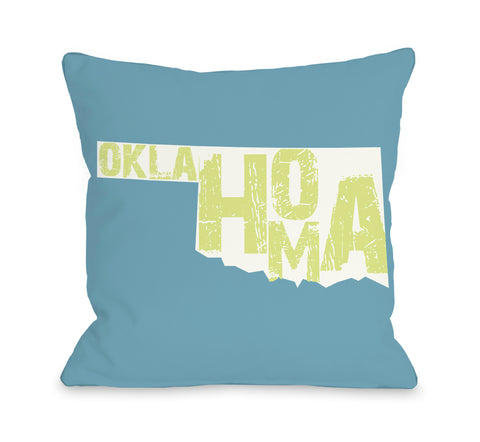 Oklahoma State Type Throw Pillow by OBC 18 X 18