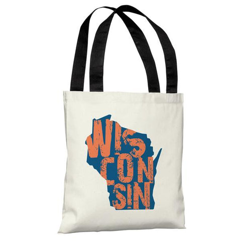 Wisconsin State Type Tote Bag by