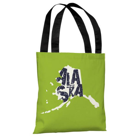 Alaska State Type Tote Bag by