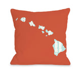 Hawaii State Type Throw Pillow by OBC 18 X 18