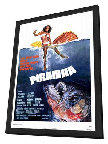 Piranha 27 x 40 Movie Poster - Style A - in Deluxe Wood Frame