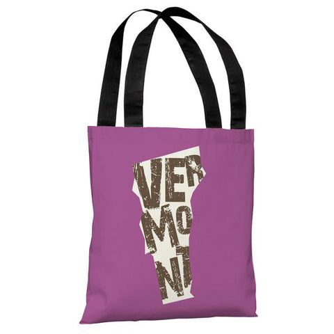 Vermont State Type Tote Bag by