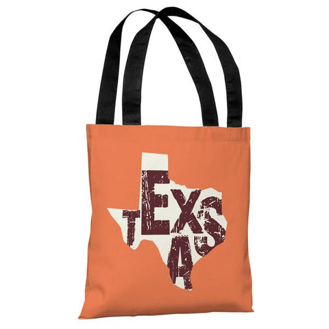 Texas State Type Tote Bag by