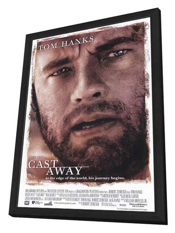 Cast Away 27 x 40 Movie Poster - Style A - in Deluxe Wood Frame