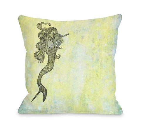 Mermaid Throw Pillow by