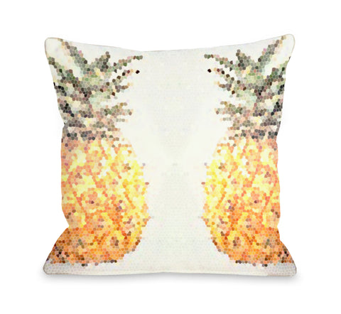 Pineapple Half Throw Pillow by OBC 18 X 18