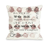 Irreplaceable Throw Pillow by OBC 18 X 18