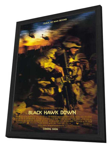 Black Hawk Down 27 x 40 Movie Poster - Style B - in Deluxe Wood Frame