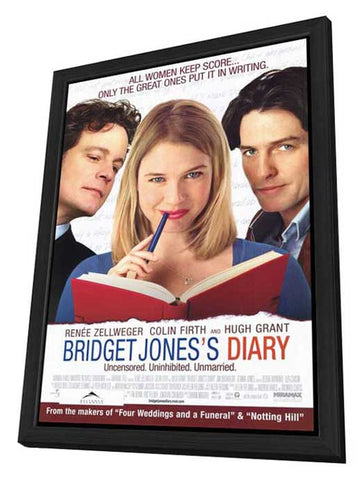 Bridget Jones's Diary 27 x 40 Movie Poster - Style B - in Deluxe Wood Frame