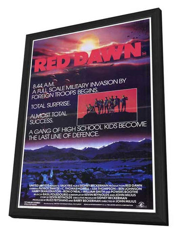 Red Dawn 27 x 40 Movie Poster - Style B - in Deluxe Wood Frame