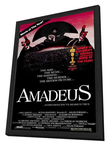 Amadeus 27 x 40 Movie Poster - Style B - in Deluxe Wood Frame