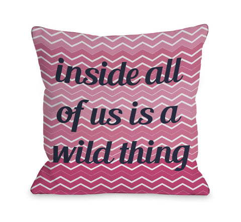A Wild Thing Chevron Throw Pillow by OBC 18 X 18