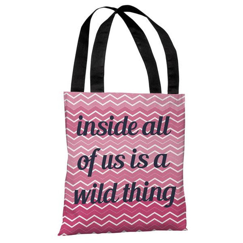 A Wild Thing Chevron Tote Bag by