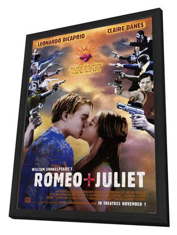 William Shakespeare's Romeo & Juliet 27 x 40 Movie Poster - Style C - in Deluxe Wood Frame