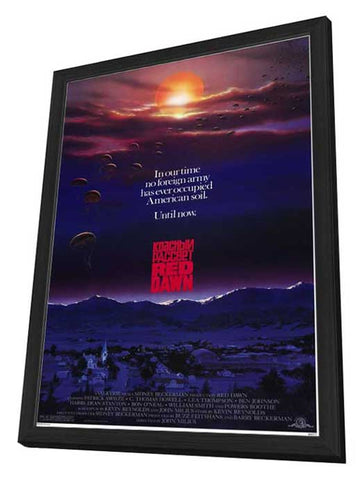 Red Dawn 27 x 40 Movie Poster - Style A - in Deluxe Wood Frame