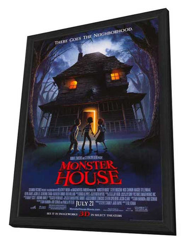 Monster House 27 x 40 Movie Poster - Style A - in Deluxe Wood Frame