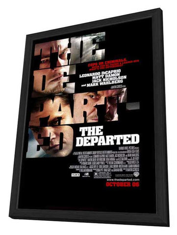 The Departed 27 x 40 Movie Poster - Style A - in Deluxe Wood Frame