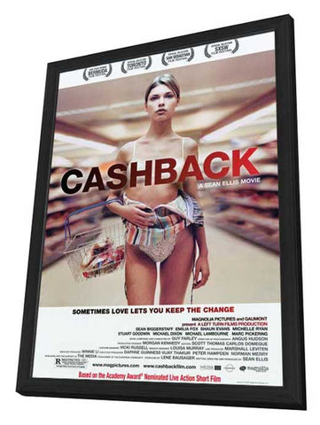 Cashback 27 x 40 Movie Poster - Style A - in Deluxe Wood Frame