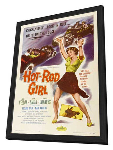 Hot Rod Girl 27 x 40 Movie Poster - Style A - in Deluxe Wood Frame