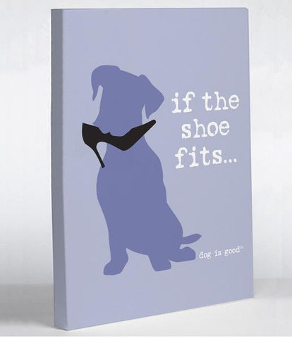 Shoe Fits Canvas Wall Decor by Dog is Good