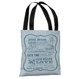 Proud to be a Dog Mom - Light Blue Tote Bag by Dog is Good