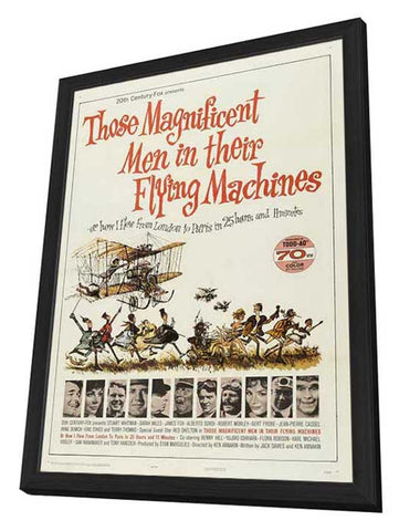 Those Magnificent Men in Their Flying Machines 27 x 40 Movie Poster - Style A - in Deluxe Wood Frame