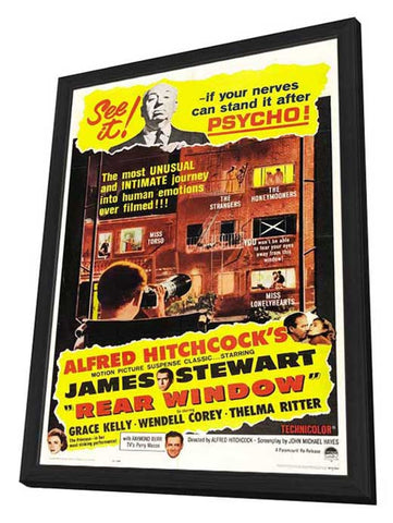Rear Window 27 x 40 Movie Poster - Style C - in Deluxe Wood Frame
